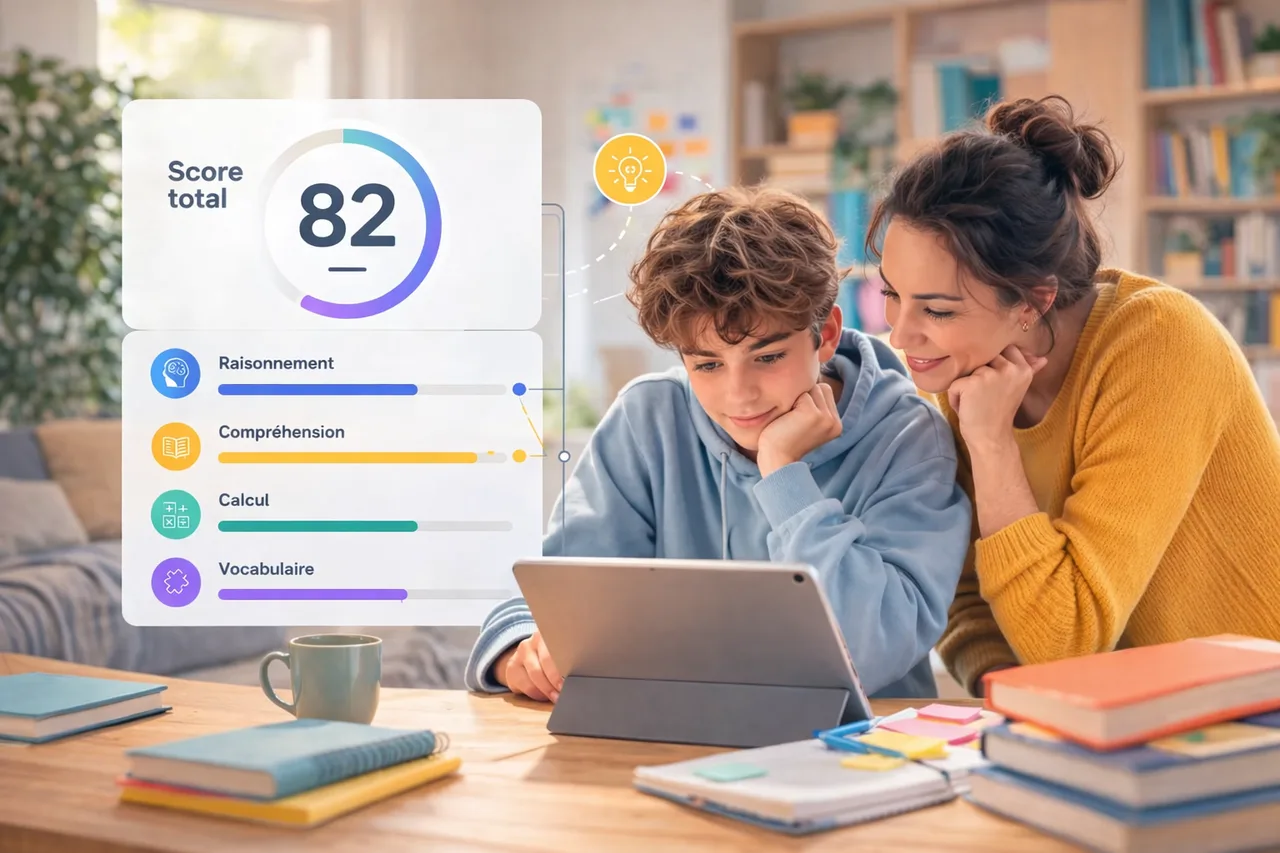 Illustration expliquant que les sous-scores d’un relevé servent surtout à repérer des tendances et non à poser un verdict.